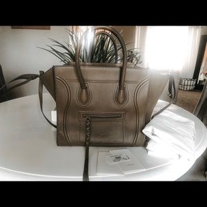 Celine phantom luggage bicolor khake/blue